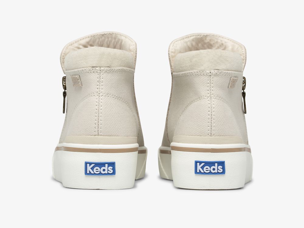 Keds Cooper Zip Bootie SlipOnSneakers Dame Beige | NO-32348