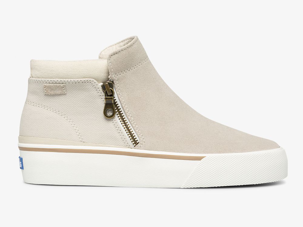 Keds Cooper Zip Bootie Støvler Dame Beige | NO-13220