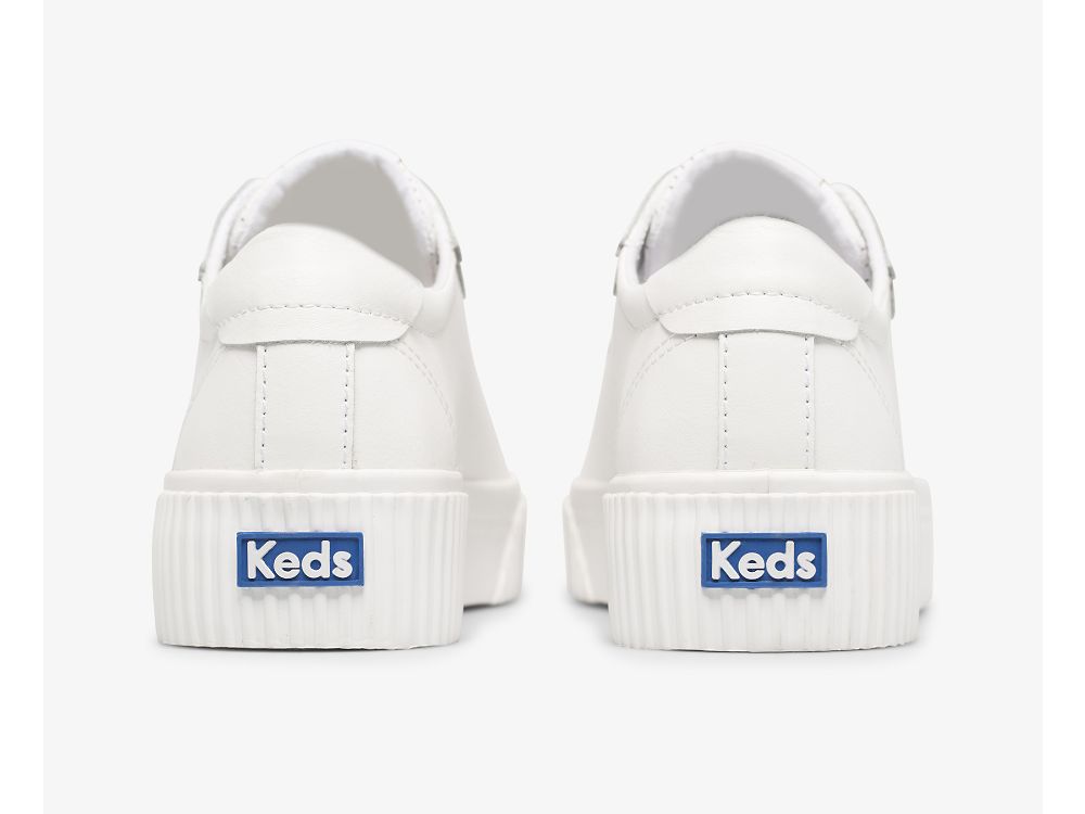 Keds Crew Kick Alto Lær Lær Sneakers Dame Hvite | NO-97203