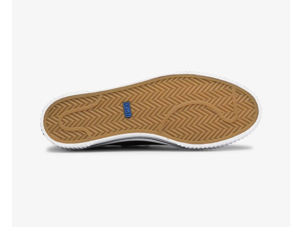 Keds Crew Kick Alto Lær Snøresko Dame Svarte | NO-63800