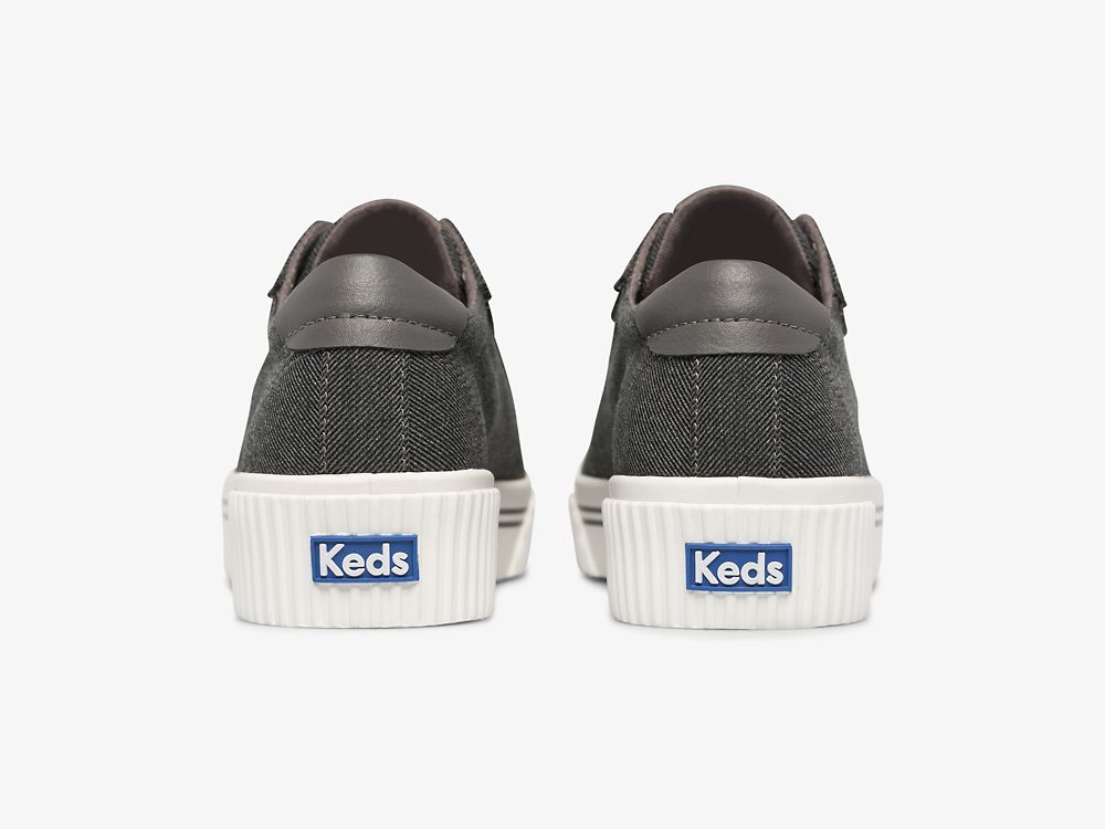 Keds Crew Kick Alto Soft Twill Snøresko Dame Grå | NO-61616