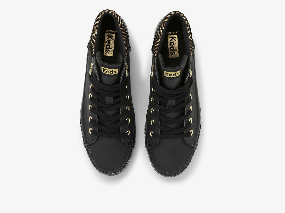 Keds Demi Mid TRX Dazzle Snøresko Dame Svarte | NO-05800