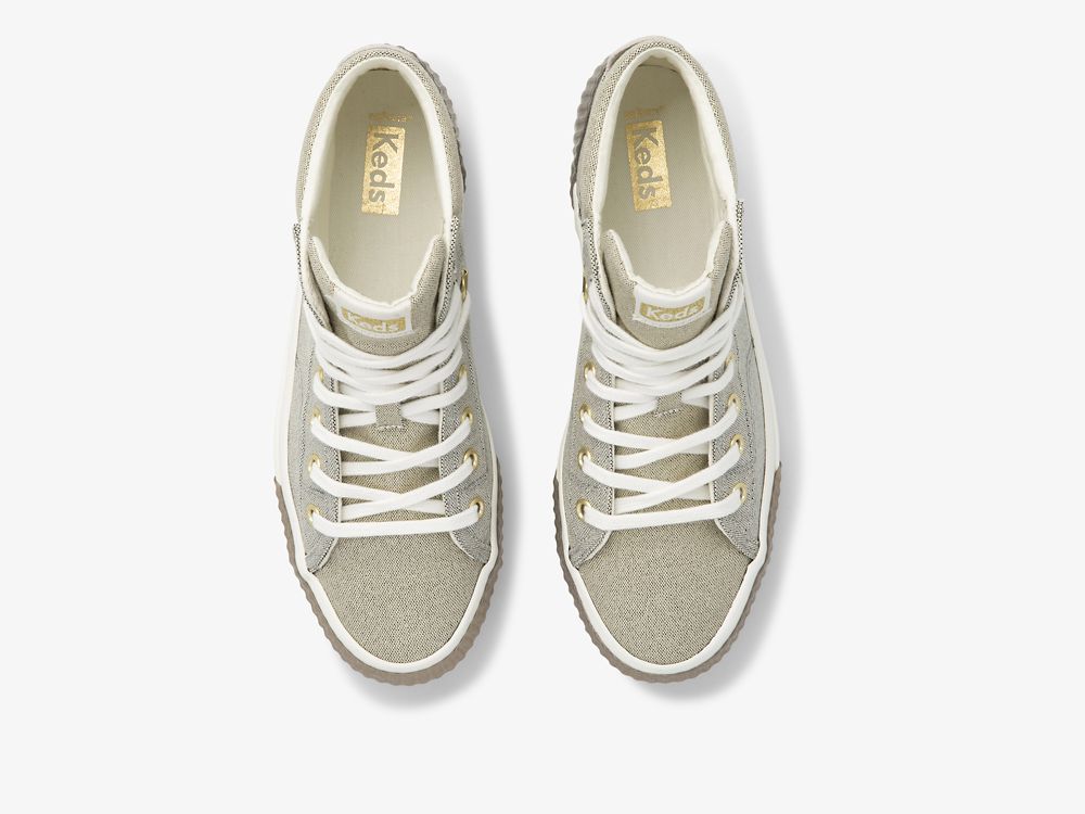 Keds Demi TRX Mid Metallic Canvas Snøresko Dame Kopper | NO-64747