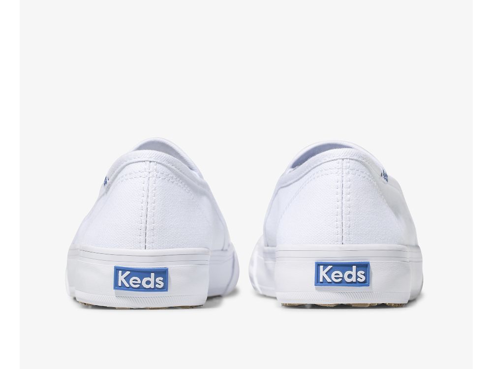 Keds Double Decker Canvas SlipOnSneakers Dame Hvite | NO-12525