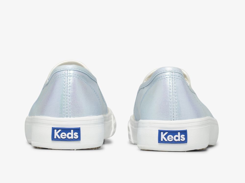 Keds Double Decker Iridescent SlipOnSneakers Dame Pisket Krem Multicolor | NO-07746