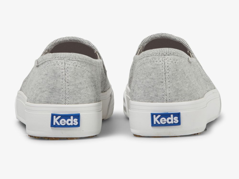 Keds Double Decker Jersey SlipOnSneakers Dame Grå | NO-39902