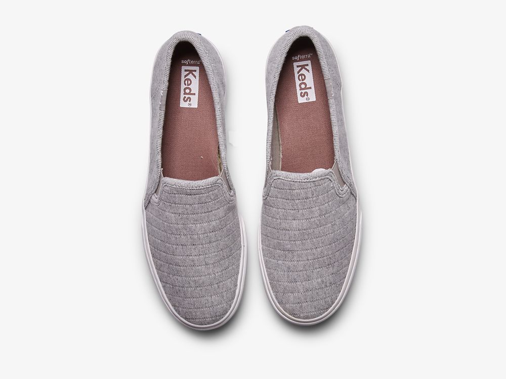 Keds Double Decker Jersey SlipOnSneakers Dame Grå | NO-39902