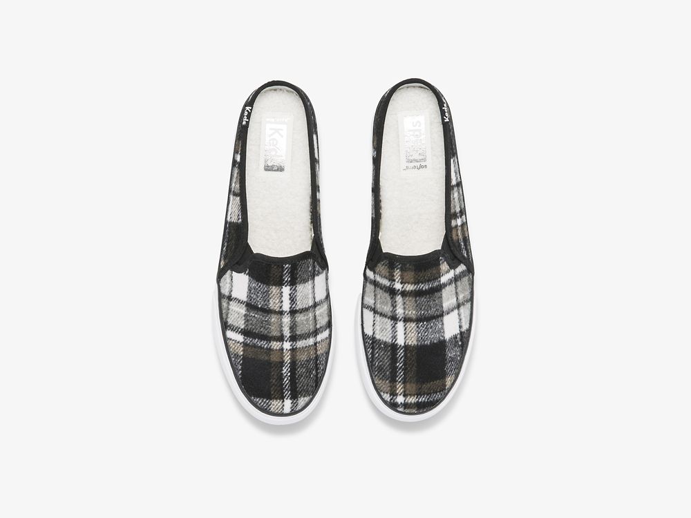 Keds Double Decker Mule Plaid Tøfler Dame Grå | NO-22755