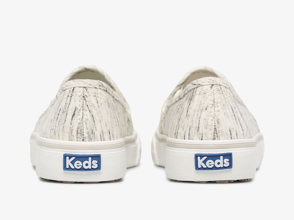 Keds Double Decker Speckle Jersey SlipOnSneakers Dame Pisket Krem | NO-89160