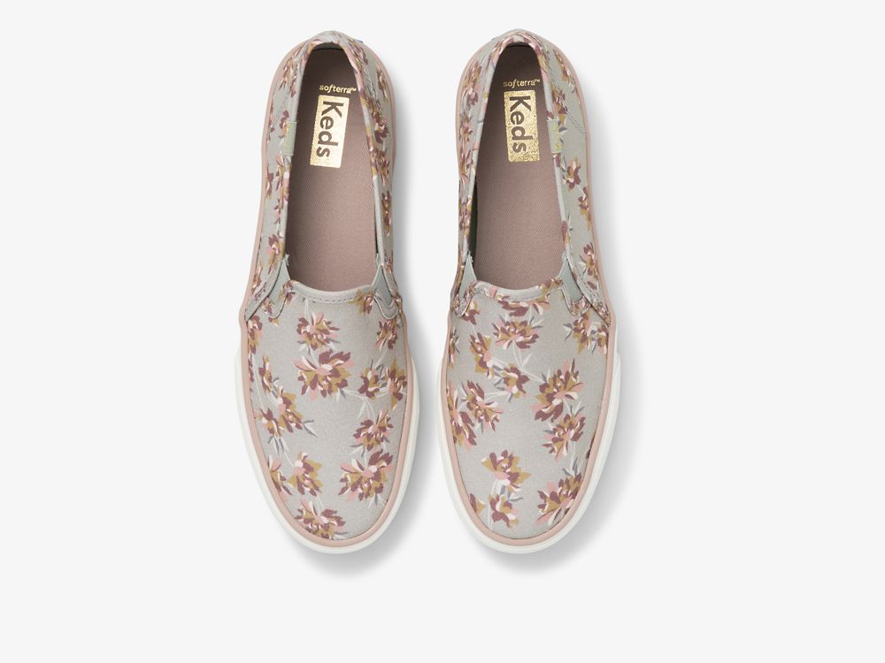 Keds Double Decker Spring Floral SlipOnSneakers Dame Grå | NO-01504