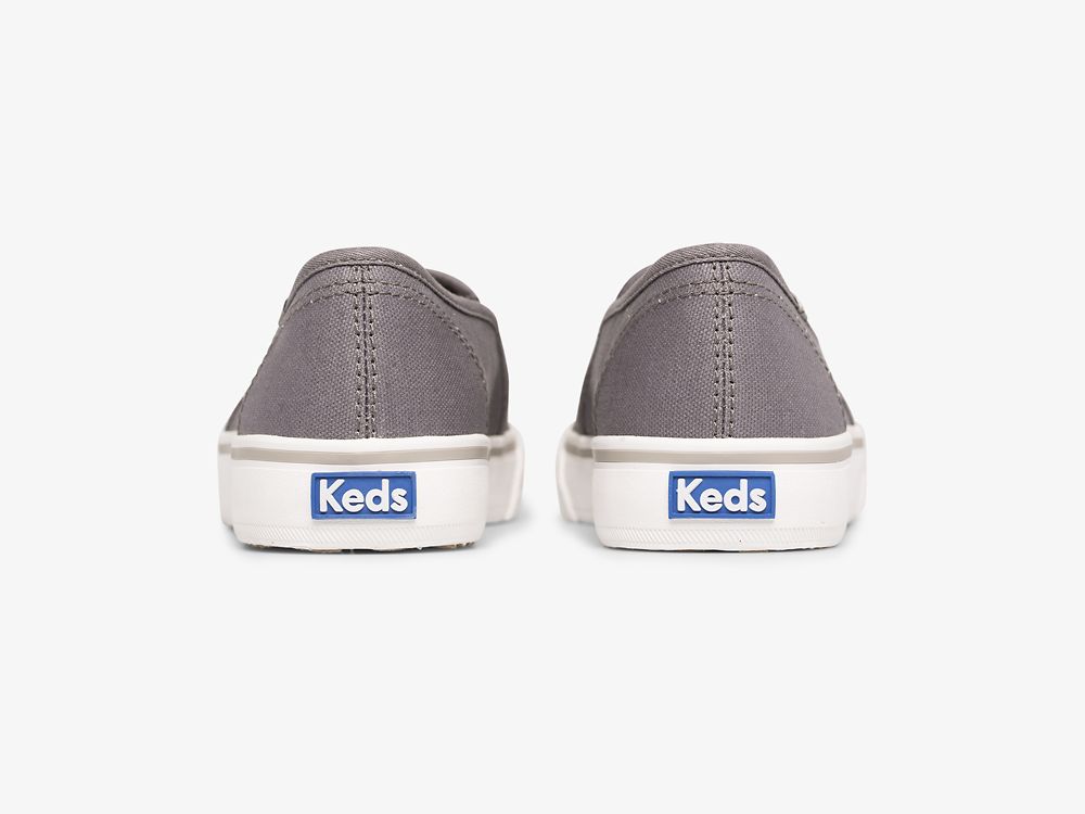 Keds Double Decker Washable Canvas SlipOnSneakers Dame Grå | NO-03846