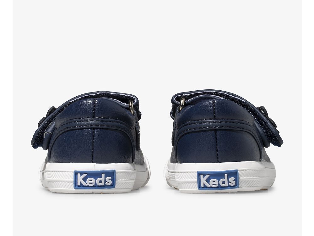 Keds Ella Mary Jane Lær Sneakers Jente Marineblå | NO-25051