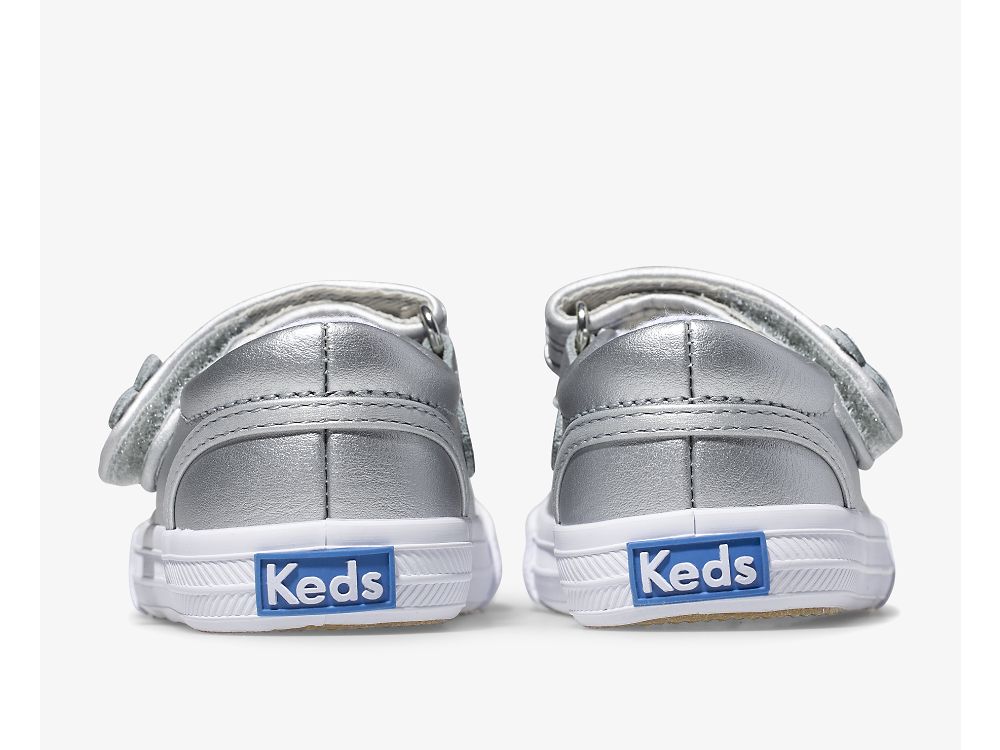 Keds Ella Mary Jane Lær Sneakers Jente Sølv | NO-33624