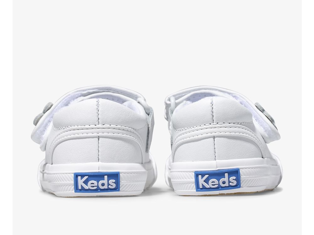 Keds Ella Mary Jane Lær Sneakers Jente Hvite | NO-50502