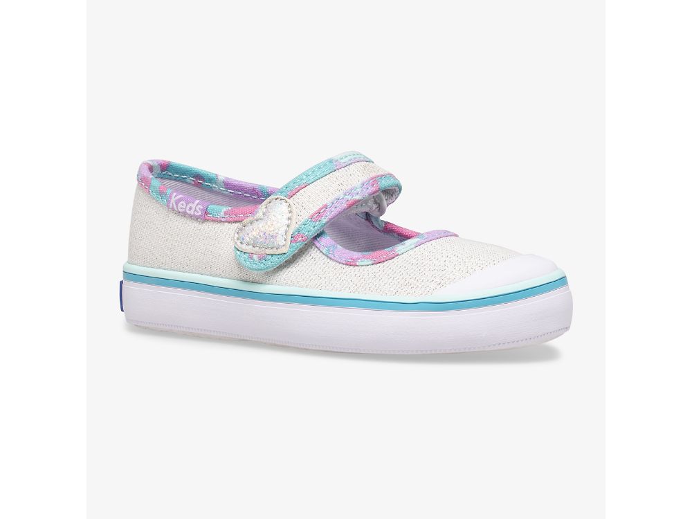 Keds Harper Mary Jane Sko Jente Hvite Multicolor | NO-41255