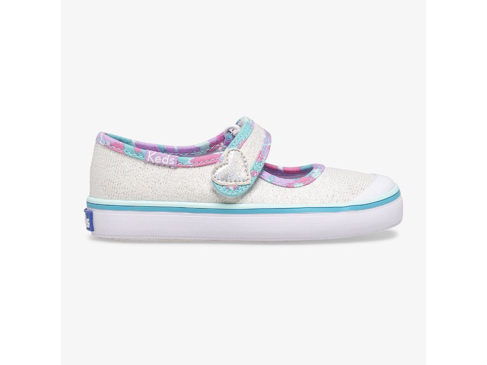 Keds Harper Mary Jane Sko Jente Hvite Multicolor | NO-41255