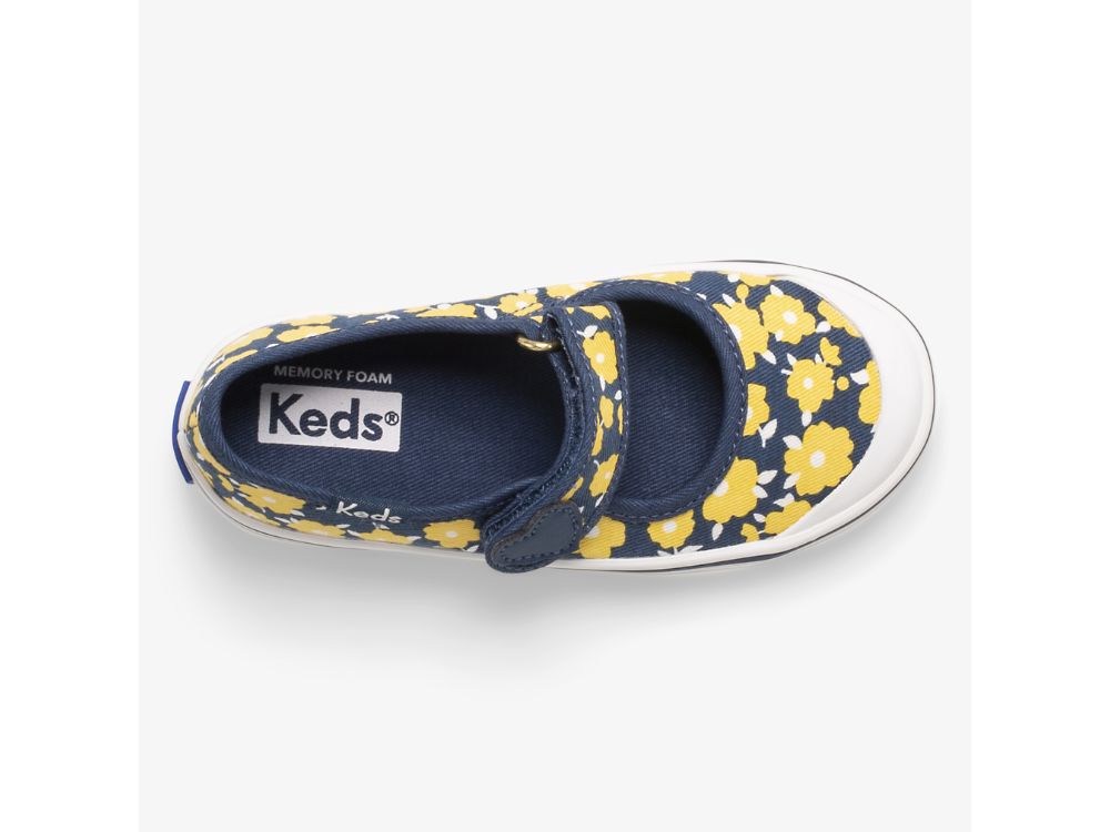 Keds Harper Mary Jane Sko Jente Indigo Gul | NO-42568