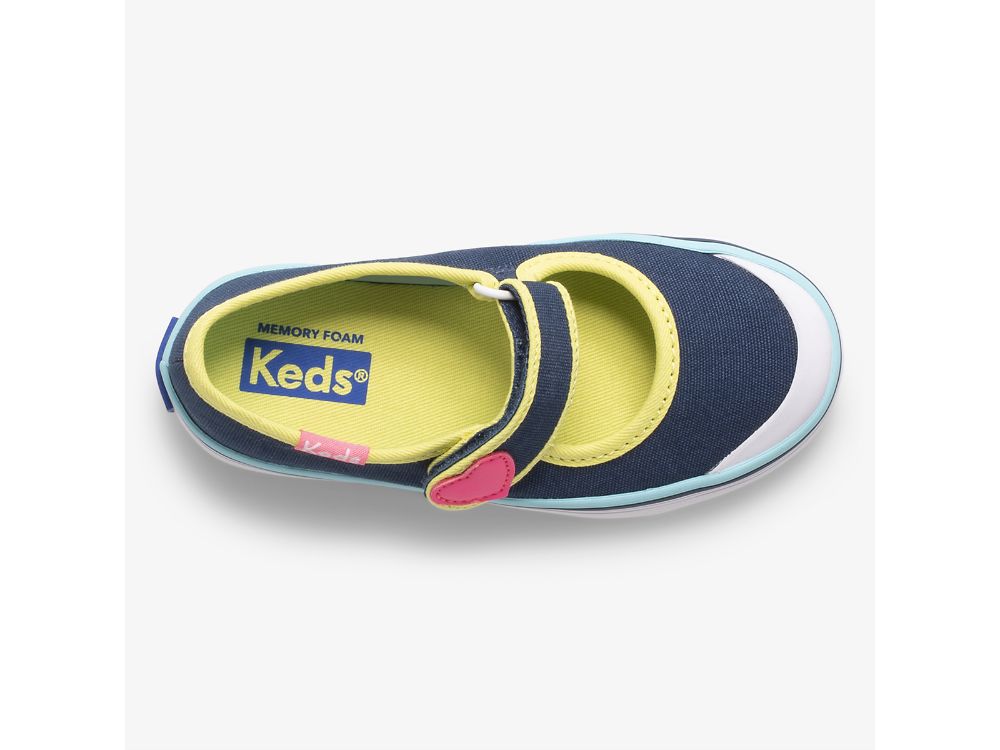 Keds Harper Mary Jane Sko Jente Marineblå Multicolor | NO-12317