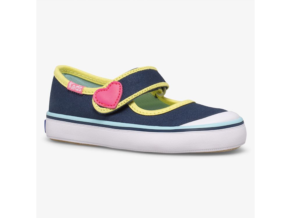 Keds Harper Mary Jane Sko Jente Marineblå Multicolor | NO-12317