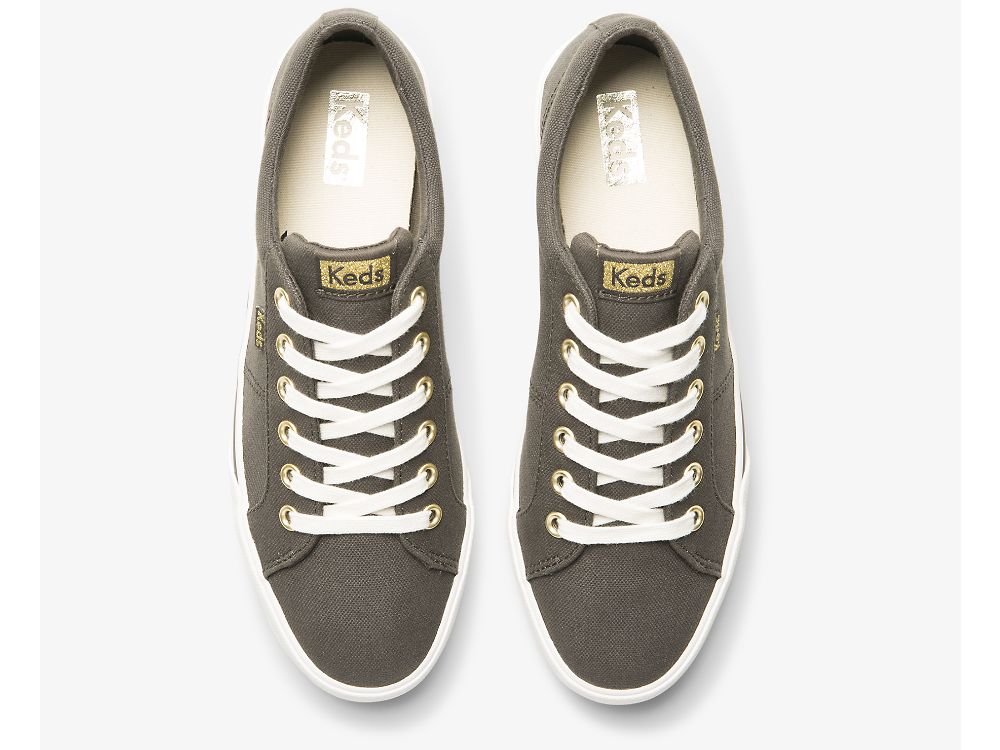 Keds Jump Kick Duo Feat. Organic Bomull Snøresko Dame Svarte | NO-13820