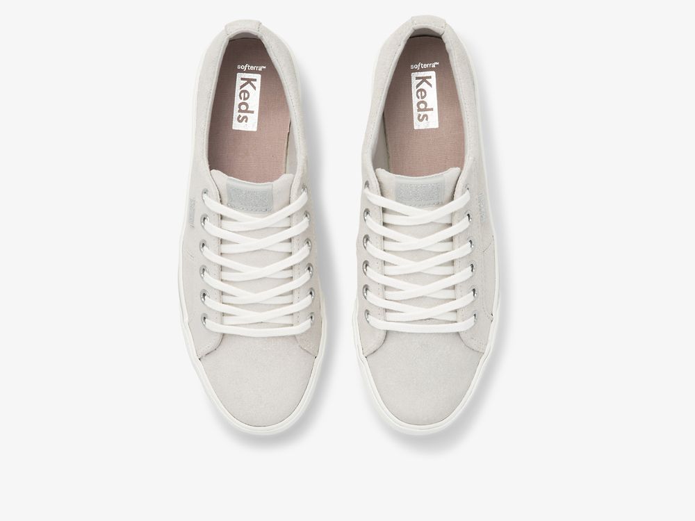 Keds Jump Kick Duo Metallic Semsket Skinn Platform Sneakers Dame Sølv | NO-87643