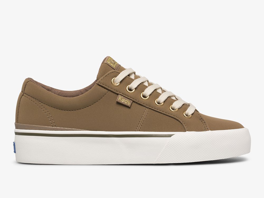 Keds Jump Kick Duo Veganske Soft Buck Snøresko Dame Brune | NO-16111