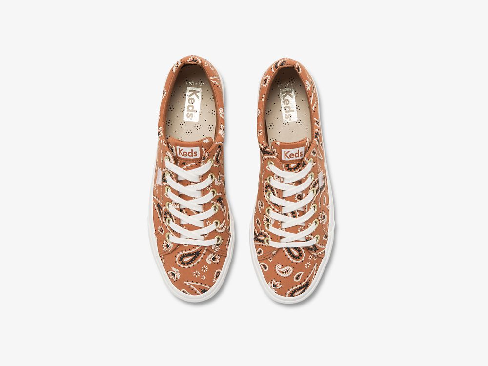 Keds Jump Kick Feat. Organic Bandana Snøresko Dame Oransje | NO-70075