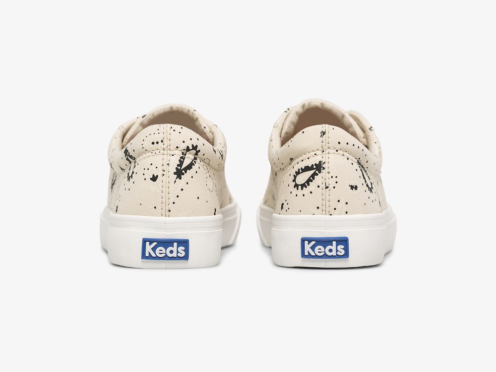 Keds Jump Kick Feat. Organic Bandana Snøresko Dame Beige | NO-87451