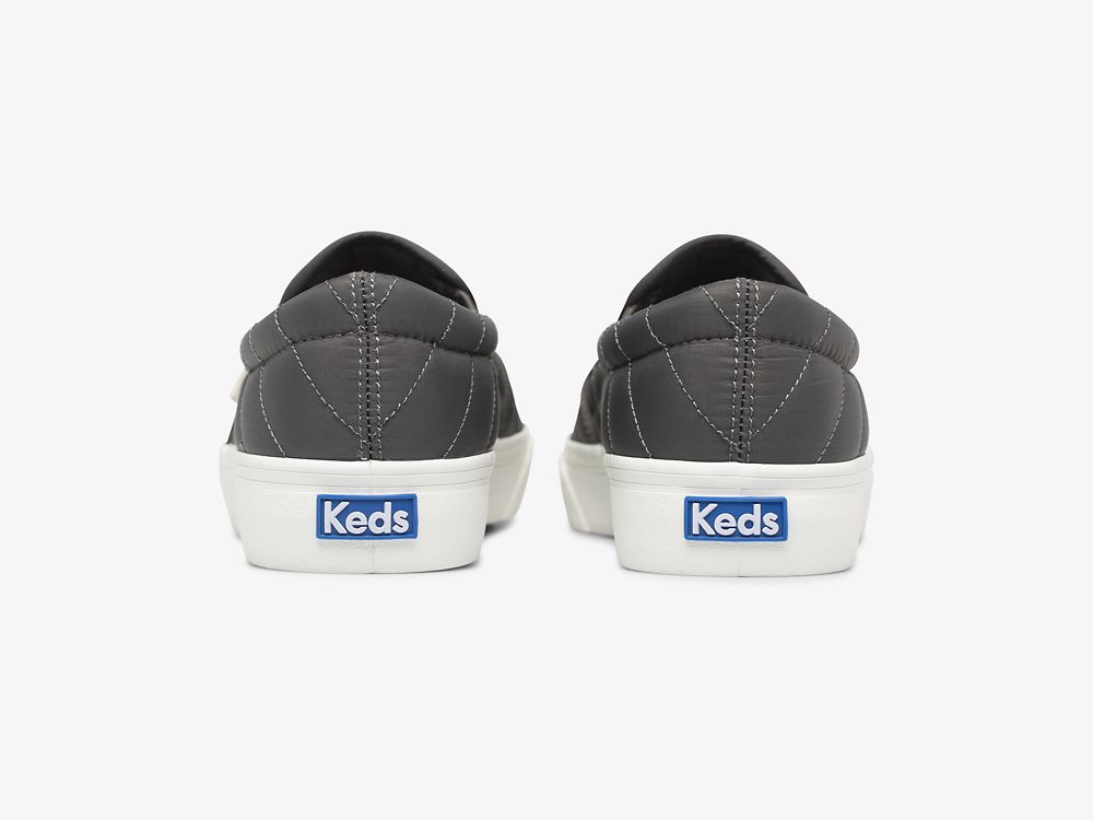 Keds Jump Kick Slip On Vann Resistant Vattert Puffer SlipOnSneakers Dame Grå | NO-96006