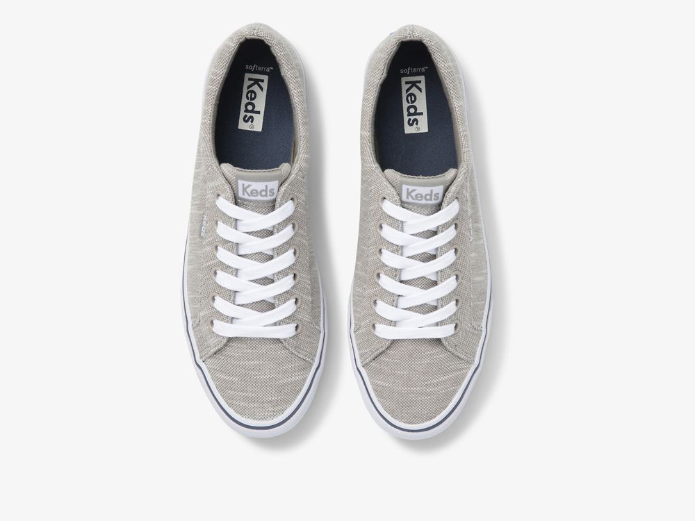 Keds Jump Kick Stripey Knit Snøresko Dame Grå | NO-21716