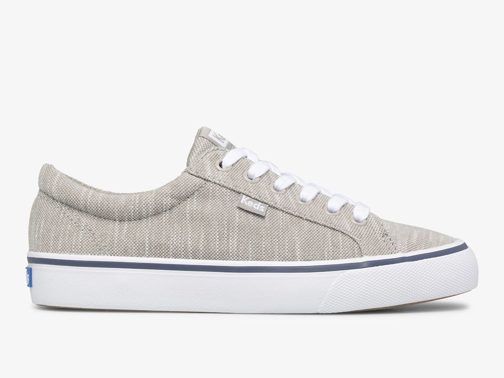 Keds Jump Kick Stripey Knit Snøresko Dame Grå | NO-21716