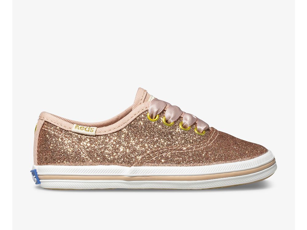 Keds Kate Spade New York Champion Glitter Sneaker Joggesko Jente Rosa Gull | NO-18320