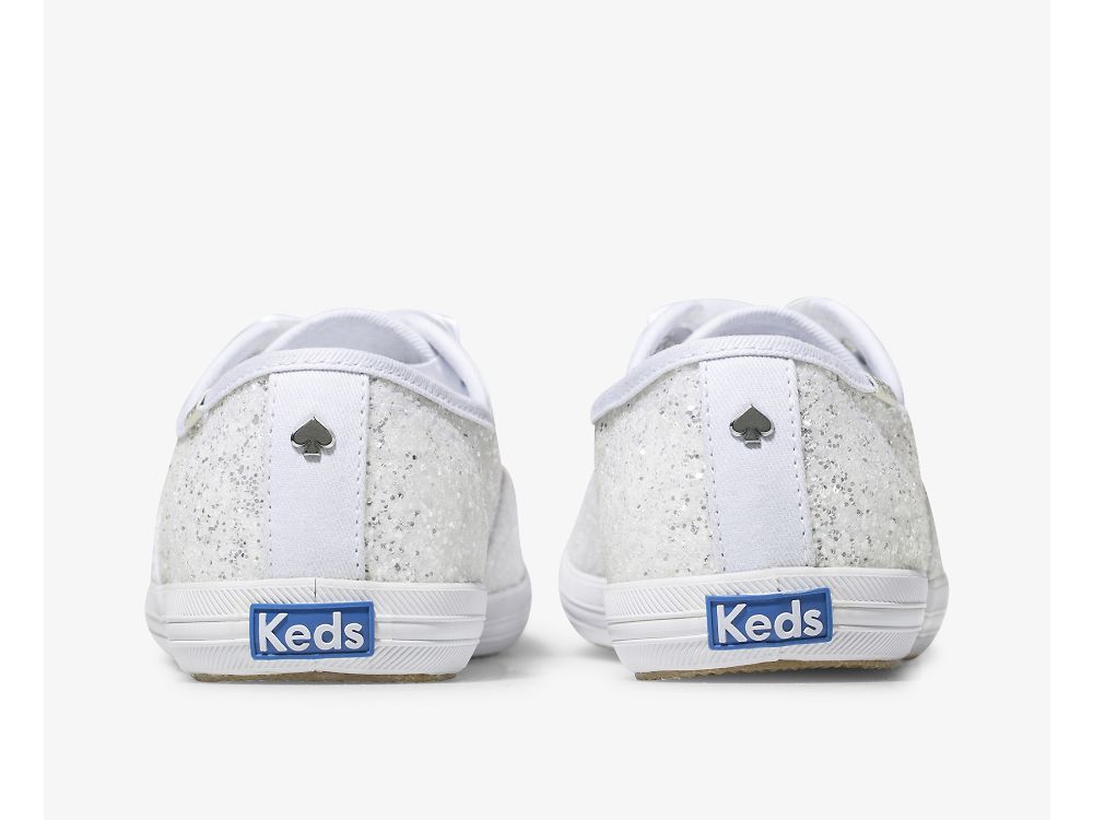 Keds Kate Spade New York Champion Glitter Snøresko Dame Hvite | NO-99321