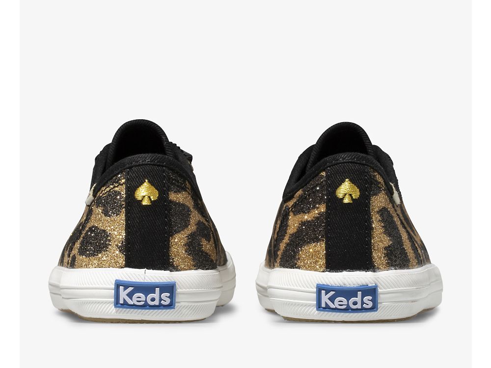 Keds Kate Spade New York Kickstart Glitter Leopard Joggesko Jente Leopard | NO-02102