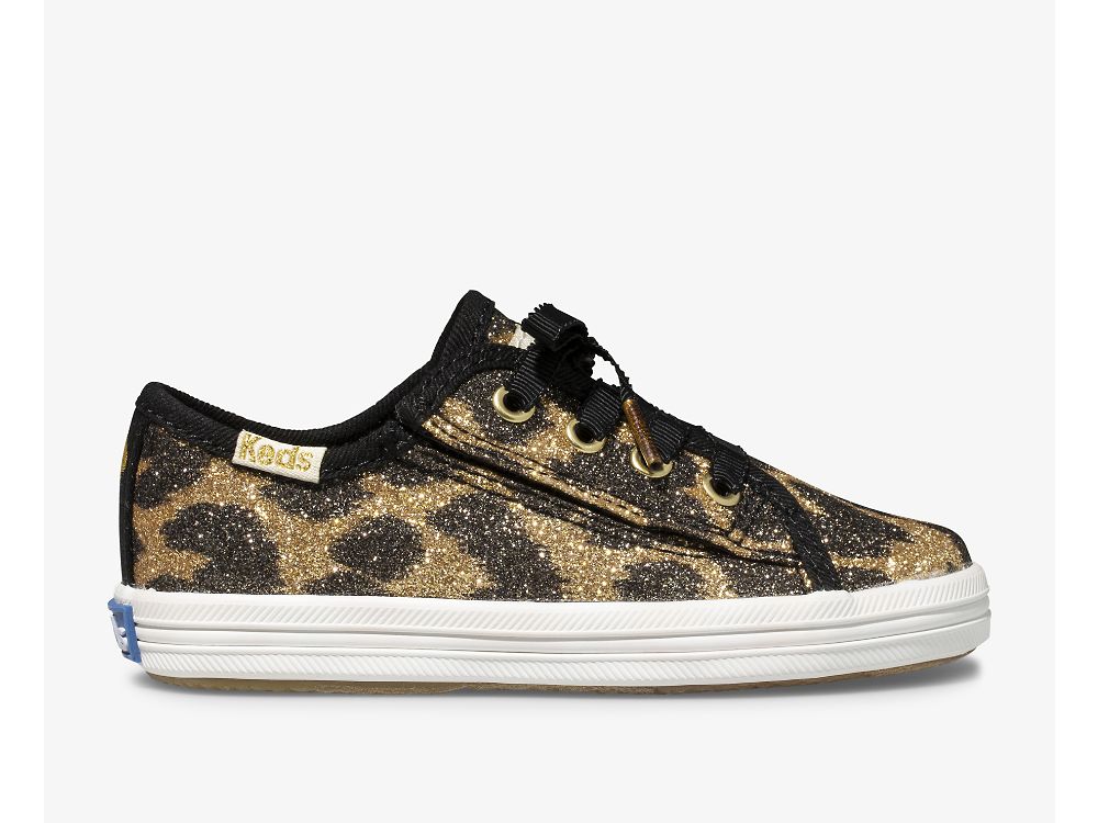 Keds Kate Spade New York Kickstart Jr. Glitter Leopard Joggesko Jente Leopard | NO-16300