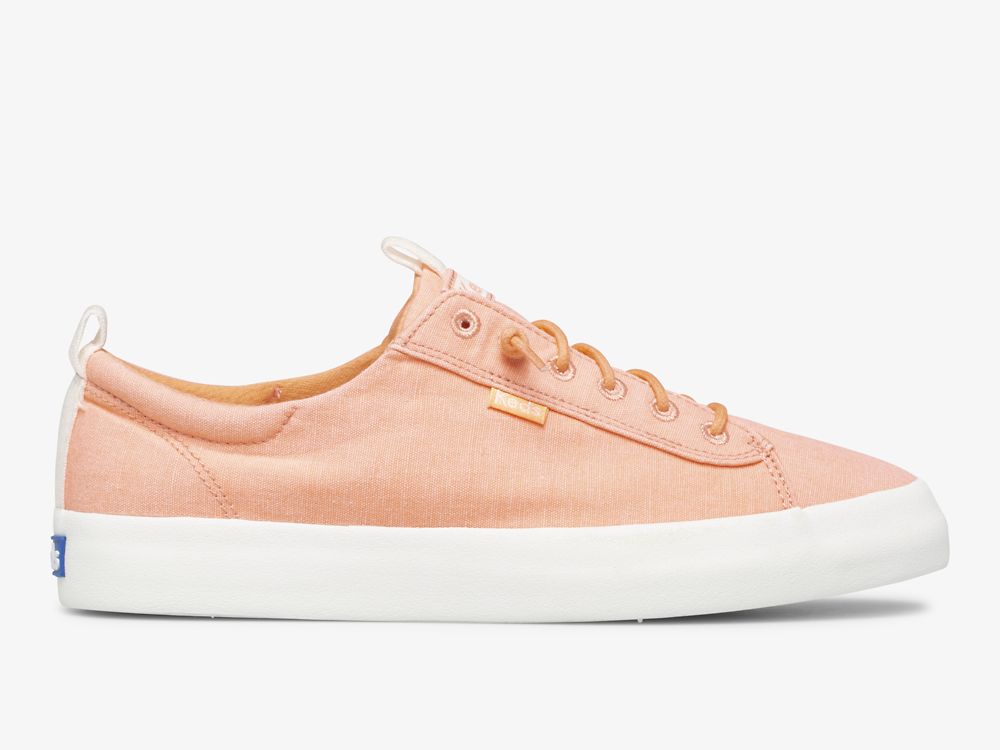 Keds Kickback Canvas SlipOnSneakers Dame Korall | NO-51608