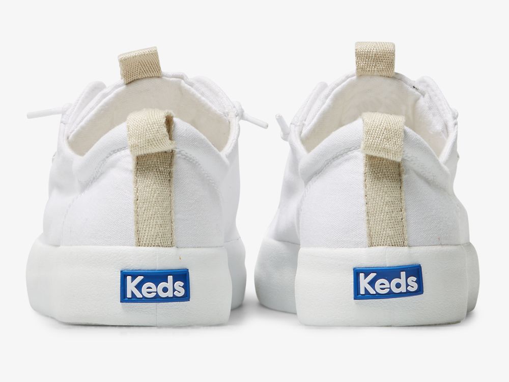 Keds Kickback Canvas SlipOnSneakers Dame Hvite | NO-85928