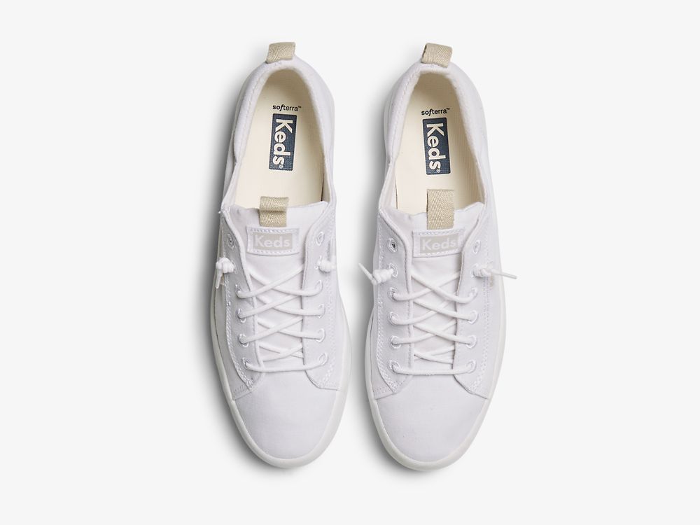 Keds Kickback Canvas SlipOnSneakers Dame Hvite | NO-85928