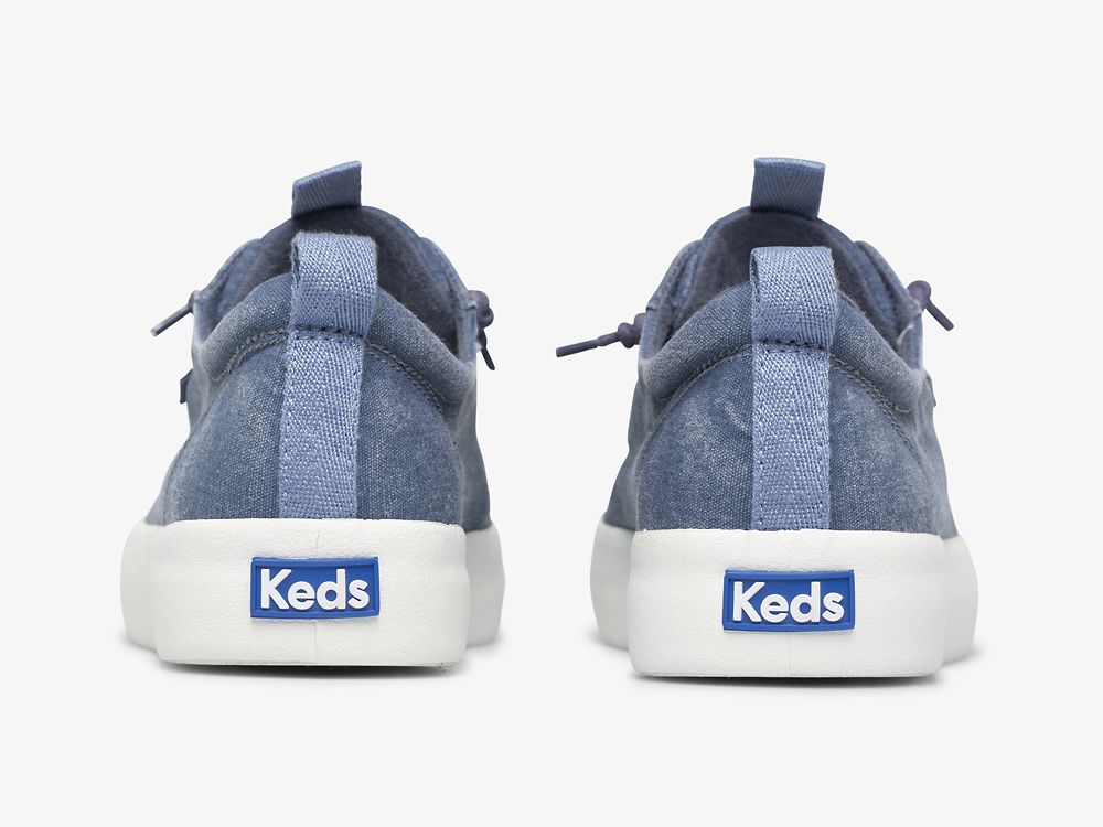 Keds Kickback Canvas Washable SlipOnSneakers Dame Marineblå | NO-15151