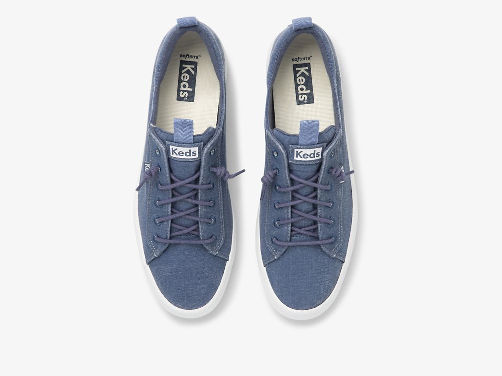 Keds Kickback Canvas Washable SlipOnSneakers Dame Marineblå | NO-15151