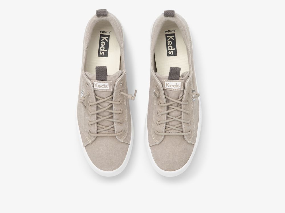 Keds Kickback Canvas Washable SlipOnSneakers Dame Grå | NO-15489