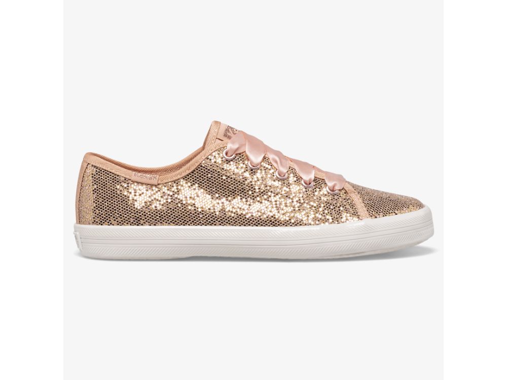 Keds Kickstart Celebrations Joggesko Jente Rosa Gull | NO-33476