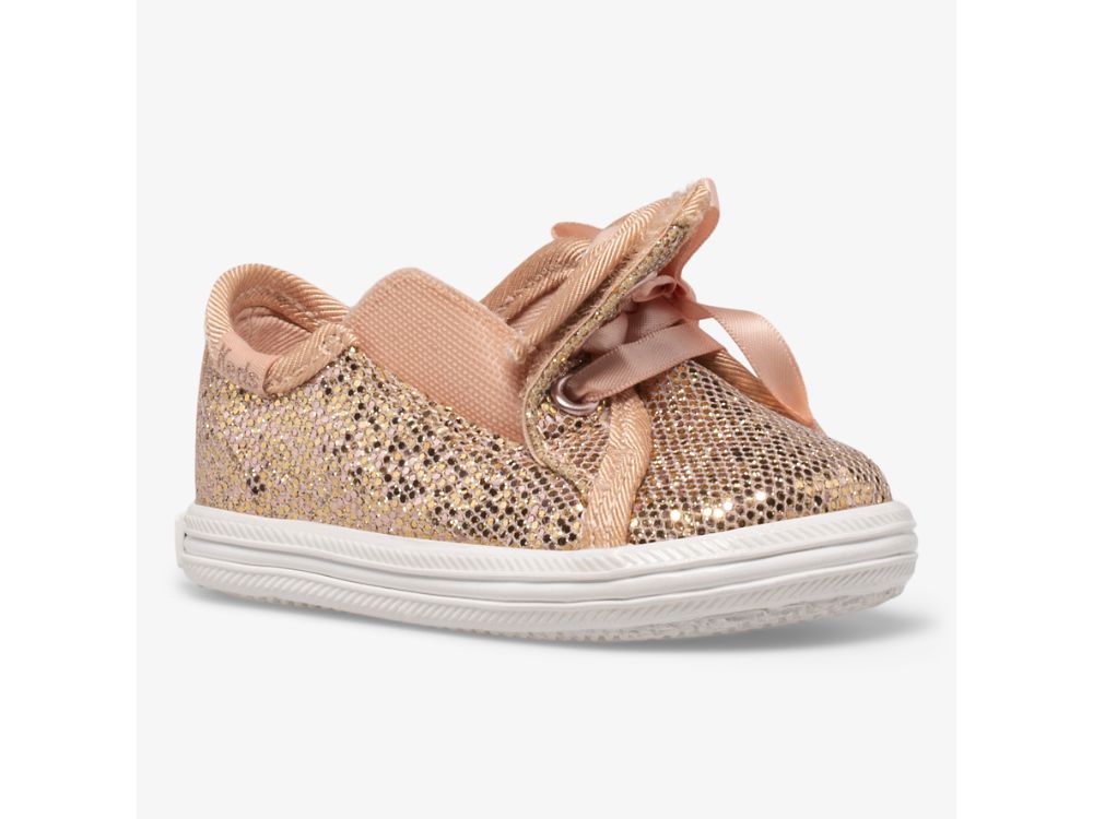 Keds Kickstart Crib Celebrations Joggesko Jente Rosa Gull | NO-43864