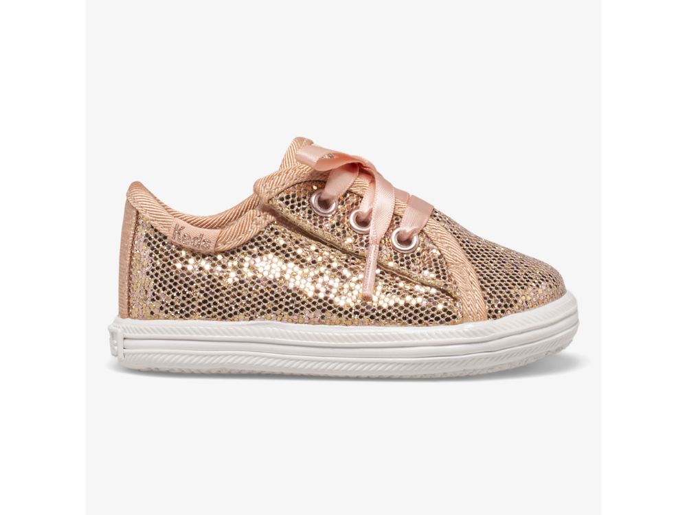 Keds Kickstart Crib Celebrations Joggesko Jente Rosa Gull | NO-43864