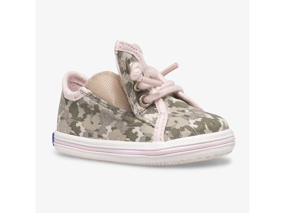 Keds Kickstart Crib Feat. Organic Bomull Joggesko Jente Camouflage | NO-39279