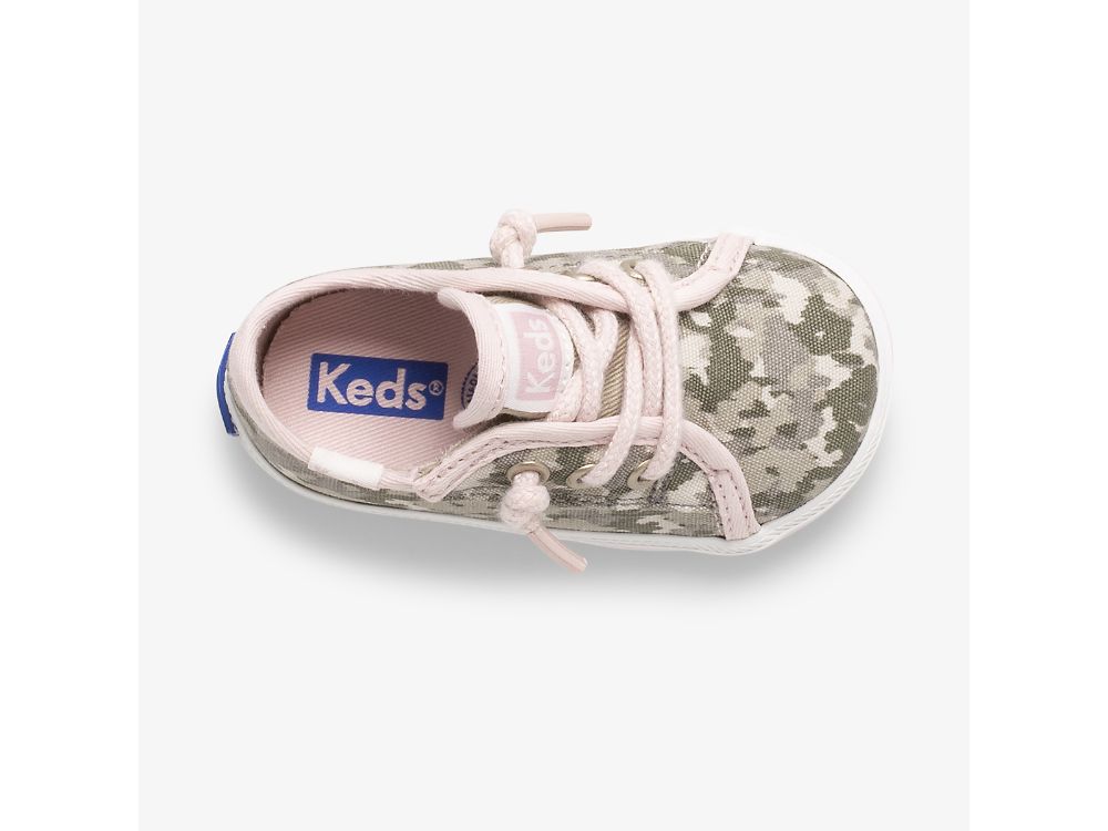 Keds Kickstart Crib Feat. Organic Bomull Joggesko Jente Camouflage | NO-39279