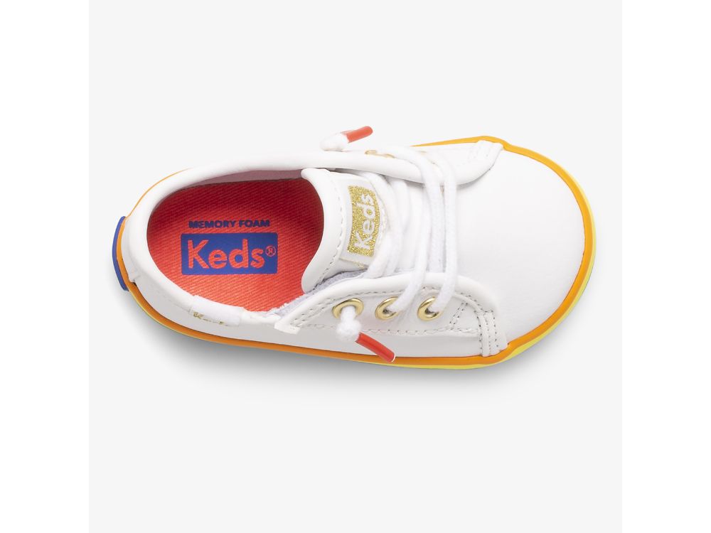 Keds Kickstart Crib Joggesko Jente Hvite Multicolor | NO-03494