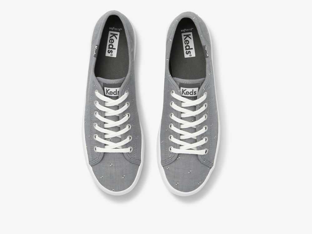 Keds Kickstart Dobby Jacquard Tennis Sko Dame Grå | NO-25171