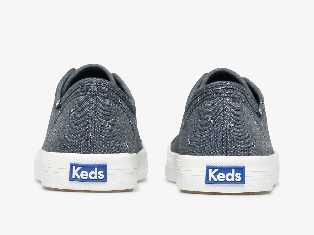 Keds Kickstart Dobby Jacquard Tennis Sko Dame Marineblå | NO-48145