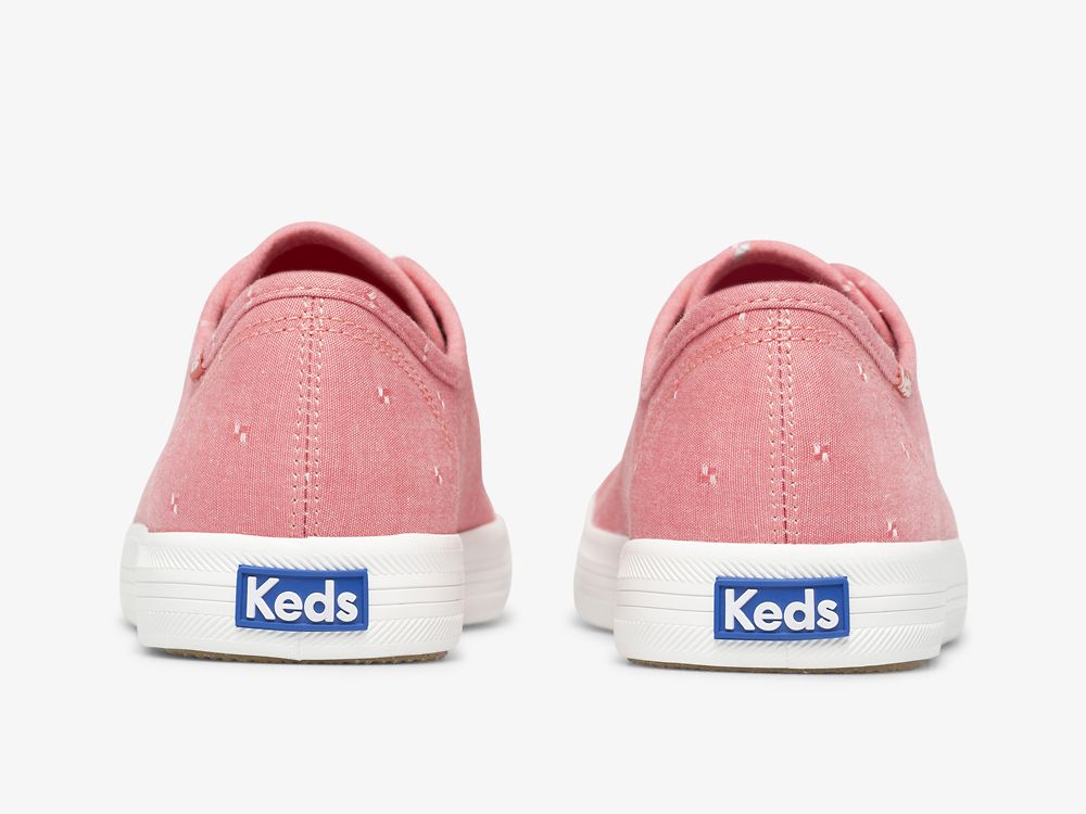 Keds Kickstart Dobby Jacquard Tennis Sko Dame Rød | NO-84054